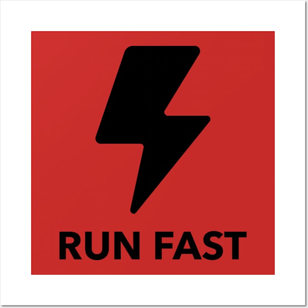 Run Fast Tee Wall Art by fitcoclothing